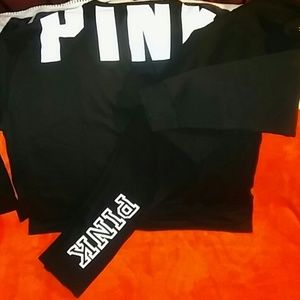 ❤☺NEW! 2pc VS PINK SIDE CREW SWEATSHIRT & LEGGING